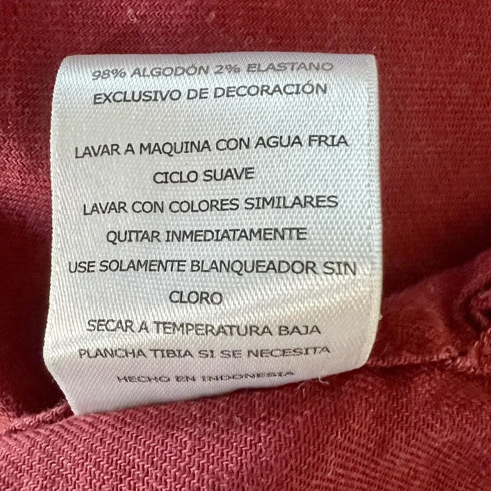 Levis Shirt Mens XXLarge Maroon Red Button Up Red Tab Long Sleeve Casual Strauss
